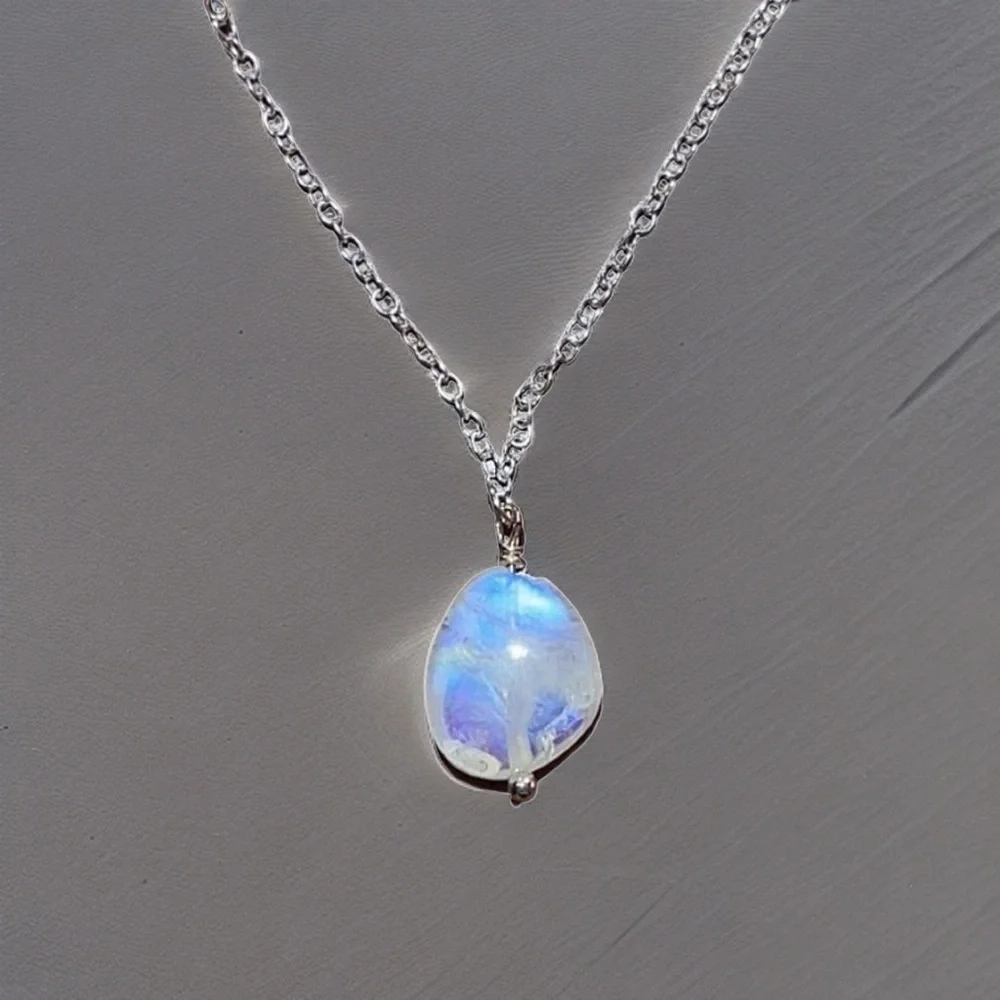 Hand Made Moonstone Charm Necklace